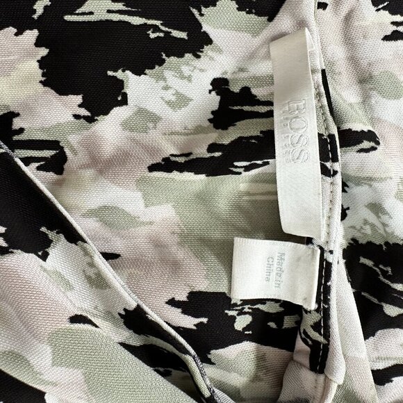 Hugo Boss Abstract Asymmetric Endrisa Faux Wrap Dress Size M - Picture 8 of 10